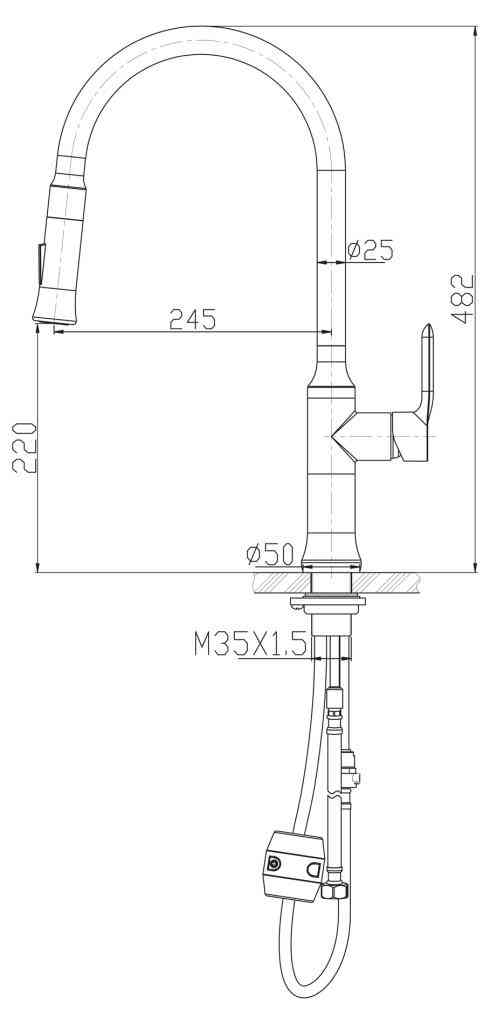 Смеситель для кухни NOVA BB-LAM38-IN BelBagno